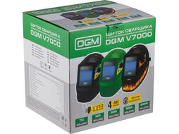Щиток сварщика с самозатемняющимся светофильтром DGM V7000 (зеленый) (1/1/1/2; 104x63 мм; DIN 3,5/4-8/9-13 (регул); 4 сенсора)