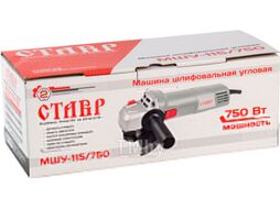 УШМ (болгарка), Мощность 750 Вт, 11000 об/мин, 115 мм, посадка 22,2мм (М14) Ставр МШУ-115/750