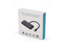 Кабель/переходник ATcom AT2810 Type-C(m) - HDMI+VGA+USB (0.1м)