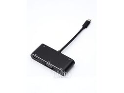 Кабель/переходник ATcom AT2810 Type-C(m) - HDMI+VGA+USB (0.1м)