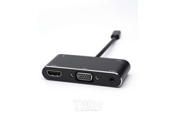 Кабель/переходник ATcom AT2810 Type-C(m) - HDMI+VGA+USB (0.1м)
