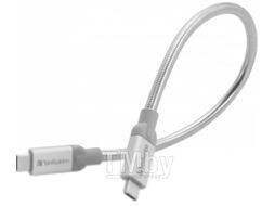 Кабель Verbatim USB Type-C - USB Type-C / 48867 (0.3м, серебристый)