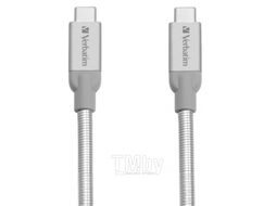 Кабель Verbatim USB Type-C - USB Type-C / 48867 (0.3м, серебристый)