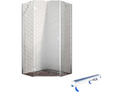 Душевой уголок Ambassador Set 100x100 / 12011112L-ST1 (с душевым трапом)
