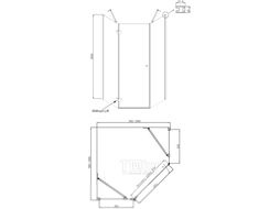Душевой уголок Ambassador Set 100x100 / 12011112L-ST1 (с душевым трапом)