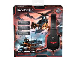 Наушники-гарнитура Defender Warhead G-320 / 64033 (черный/красный)