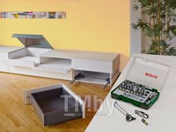 Набор бит/торц.ключей с ключом-трещёткой 27шт (2607017160) (BOSCH)
