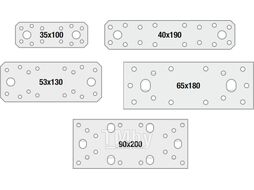 Пластина крепежная 35х100 мм KP белый цинк STARFIX (Толщина 2 мм) (SMP-96335-1)