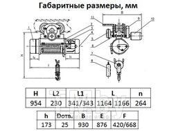 Таль электрическая TOR ТЭК (CD) г/п 3,2 т 12 м