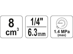 Фильтр-сепаратор мини 1/4" Yato YT-2380
