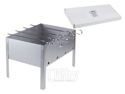 Мангал со складным дном с шампурами в г/кор.(335х230х230, дно 2шт., 4 шамп.угл.), PERFECTO LINEA (размер 335х230х230, дно 2шт. 335х115мм, 4 шамп. угл.