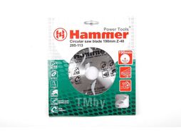 Диск пильный Hammer Flex 205-113 CSB WD 190мм*48*30/20/16мм по дереву