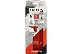 Стержни для термопистолета 7,2х100мм красные (12шт) Yato YT-82442