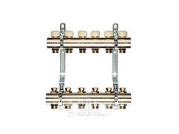 Коллекторная группа без расходомеров в сборе, 1"х6 вых. Евроконус 3/4" General Fittings