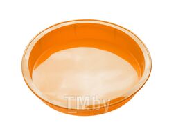 Форма для выпечки, силиконовая, круглая, 24х4 см, оранжевая, PERFECTO LINEA