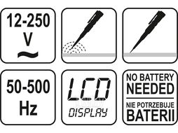 Пробник-отвертка индикаторная LCD Yato YT-2861