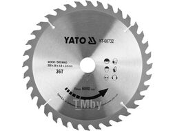 Диск пильный с напаянными зубцами из твердых сплавов 255/30 36T Yato YT-60732
