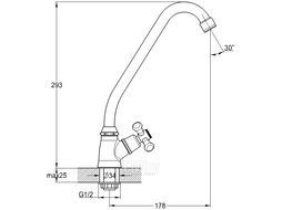 Кран водоразборный на гайке 1/2" QTZ14-A827 G.Lauf (Моносмеситель цинковый, Гарантия 5 лет)