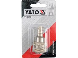 Быстросъёмное соединение с клапаном "ёлочка" 12.5мм Yato YT-2398