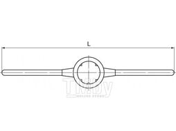 Вороток-держатель для плашек круглых ручных Ф38x10 мм Thorvik DH3810