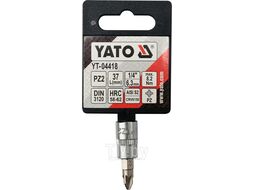 Головка торцевая 1/4 с вставкой PZ2 Yato YT-04418