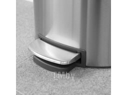 Мусорное ведро Brabantia FlatBack+ с защитой от отпечатков / 482021 (40л, стальной матовый)