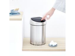 Мусорное ведро Brabantia Touch Bin / 363962 (3л, стальной полированный)