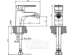 Смеситель Bravat Art Bidet Eler F3239218CР-1-RUS