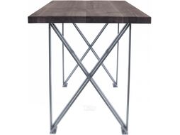 Обеденный стол Buro7 Призма Классика 110x80x76 (дуб мореный/серебристый)