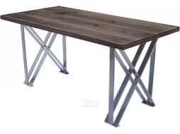 Обеденный стол Buro7 Призма Классика 180x80x76 (дуб мореный/серебристый)