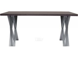 Обеденный стол Buro7 Призма Классика 180x80x76 (дуб мореный/серебристый)