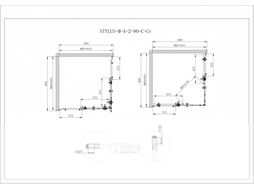 Душевой уголок Cezares STYLUS-O-M-A-2-90-C-Cr