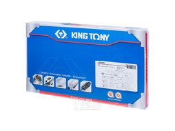 Набор торцевых головок с принадлежностями KING TONY 1/4"&3/8"&1/2", шестигранные, 4-32 мм, 62 предмета 9563MR01