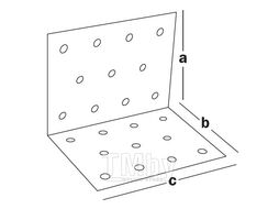 Соединительный уголок EKT 90x90x65/2 KL7, желтый цинк (шт) CV012301