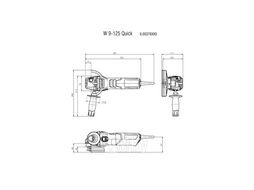 УШМ (болгарка) METABO диск 125мм,900Вт ,Marathon, 2,1кг, W 9-125 M-294074