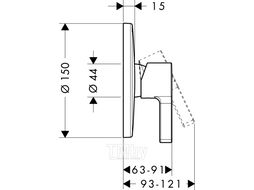 Смеситель скрытого монтажа Hansgrohe Metris S (31665000)