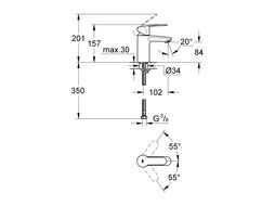 Смеситель для умывальника Grohe Eurostyle Cosmopolitan (3246820E)