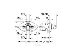 Смеситель скрытого монтажа Grohe Grohe Grohtherm термостатный (35003000)