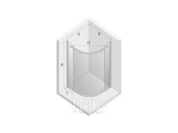 Душевая кабина New Trendy NEW KOMFORT 80x80x195 полукруглая (K-0434)