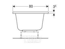 Ванна акриловая Geberit Renova Plan Duo 180х80 см c ножками (554.317.01.1)