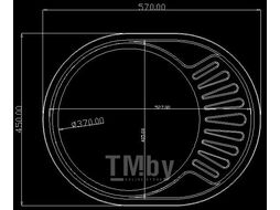 Мойка кухонная врезная Goccia M 0,8 мм (SUS 201) полир. AV Engineering (сушилка с правой стороны)