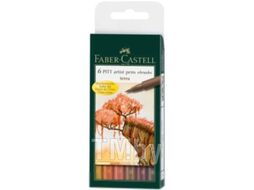 Маркер художественный Faber Castell Pitt Artist Pen / 167106 (6шт, земляные оттенки)