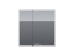 Зеркало-шкаф Dreja Point 80 см 2 дверцы, 2 стекл. полки, LED-подсветка белый (99.9034)