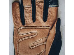 Перчатки виброзащитные из кожи, р-р 10/XL, черно-желтые, JetaSafety (JETA SAFETY)
