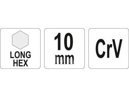 Ключ шестигранник 10.0х40х170мм CrV Yato YT-05442