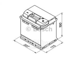 Аккумулятор S5, 54Ah, 530A, (R+), 12V, 207X175X190mm, SLI, B13, (554400053, S5002), для л/а BOSCH 0092S50020