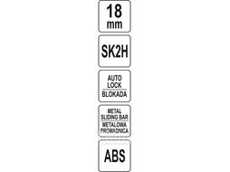 Нож с выдвижным лезвием 18мм SK2H Yato YT-75123