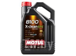 Моторное масло MOTUL 5W30 (5L) 8100 X-CLEAN EFE ACEA С2 C3 API SN CF DEXOS2 109471