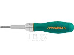 Рукоятка отверточная трещоточная в наборе с битами, 7 предметов Jonnesway DR0107S