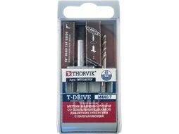Метчик машинно-ручной T-DRIVE со спиральной канавкой для глухих отверстий с направляющей в наборе М4х0.7, HSS-G Thorvik MTG407SF